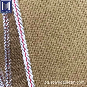 Fabricación de mezclilla chino de selección cruda de 11oz Khaki